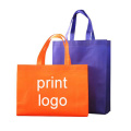 2021 custom printed logo non-woven tote bags non woven laminated shopping bag with full color logo and handles